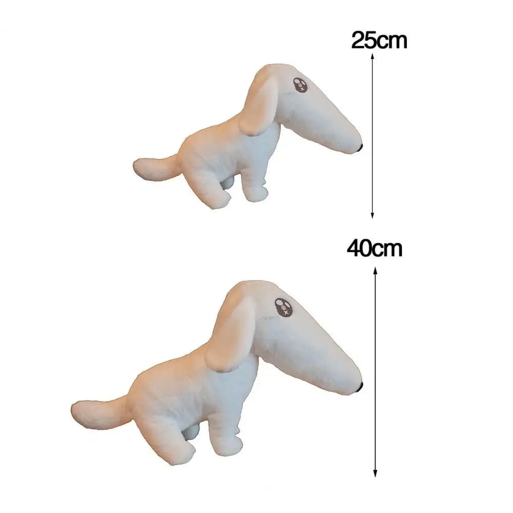 Peluche per cani a naso lungo Divertente peluche per cani levriero per bambini Naso lungo farcito Ornamento Bambola morbida Decorazione per la casa Peluche per cani