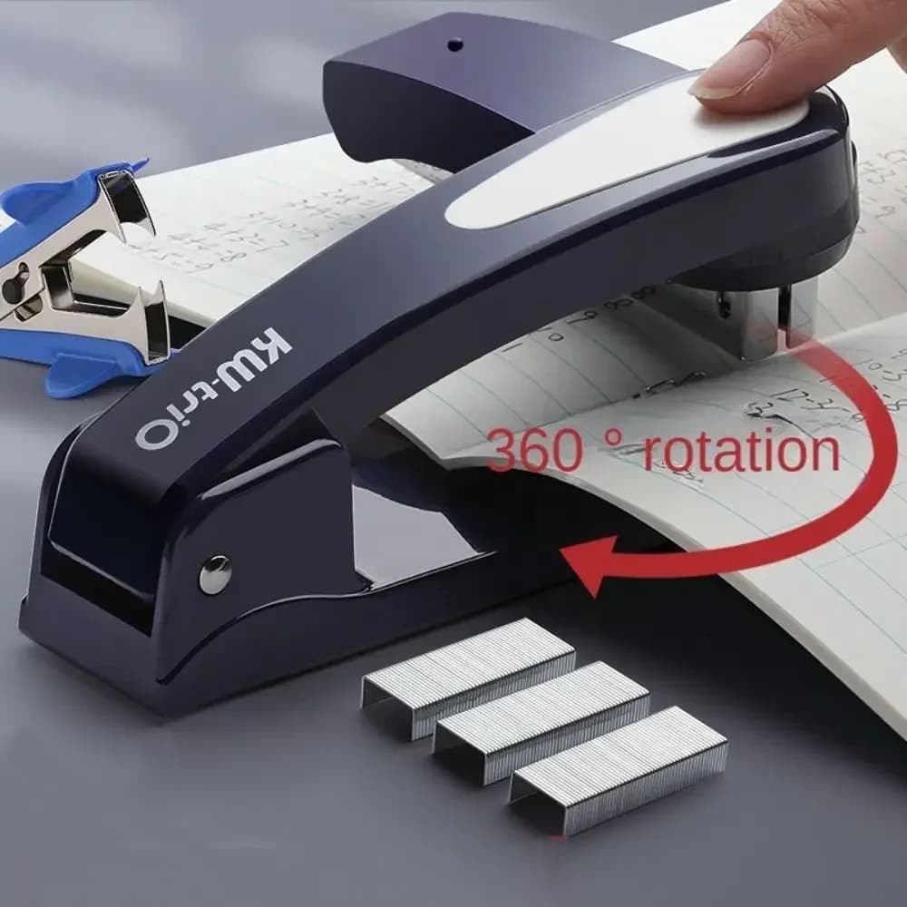 Cucitrice rotativa da 360 gradi Cucitrice multifunzionale per carichi pesanti Cucitrice lunga senza sforzo addensata Strumenti di rilegatura per ufficio