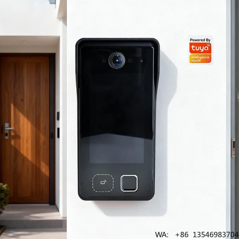 Videocitofono Intelligente Hiwink per Esterni con Riconoscimento Facciale, Schermo IPS da 4 Pollici, App Tuya, Ricarica POE/Solare/a Batteria