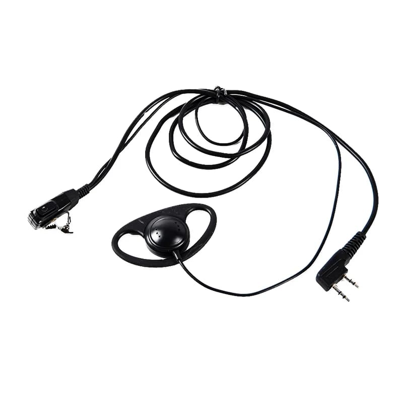 Auricolare con gancio per l'orecchio morbido a forma di D 2 pin PTT con microfono per UV-5R 888S 777S 666S BF Walkie Talkie BaoFeng Accessori