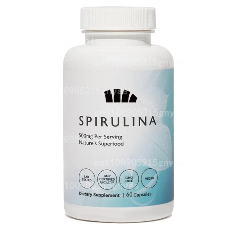 Organic Spirulina Protein Powder Capsules - Vitamins and Minerals, Provides Energy - Vegetarian, Gluten Free