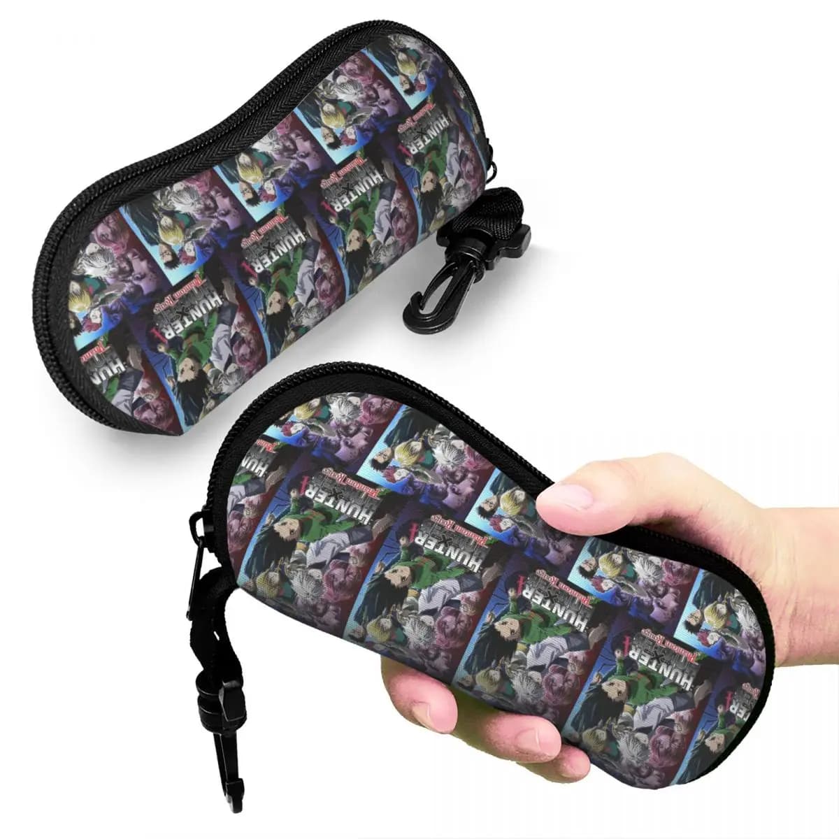 Anime HXH Hunter X Hunter Custodia per occhiali Custodia protettiva per occhiali da sole Donna Uomo Custodia morbida per occhiali