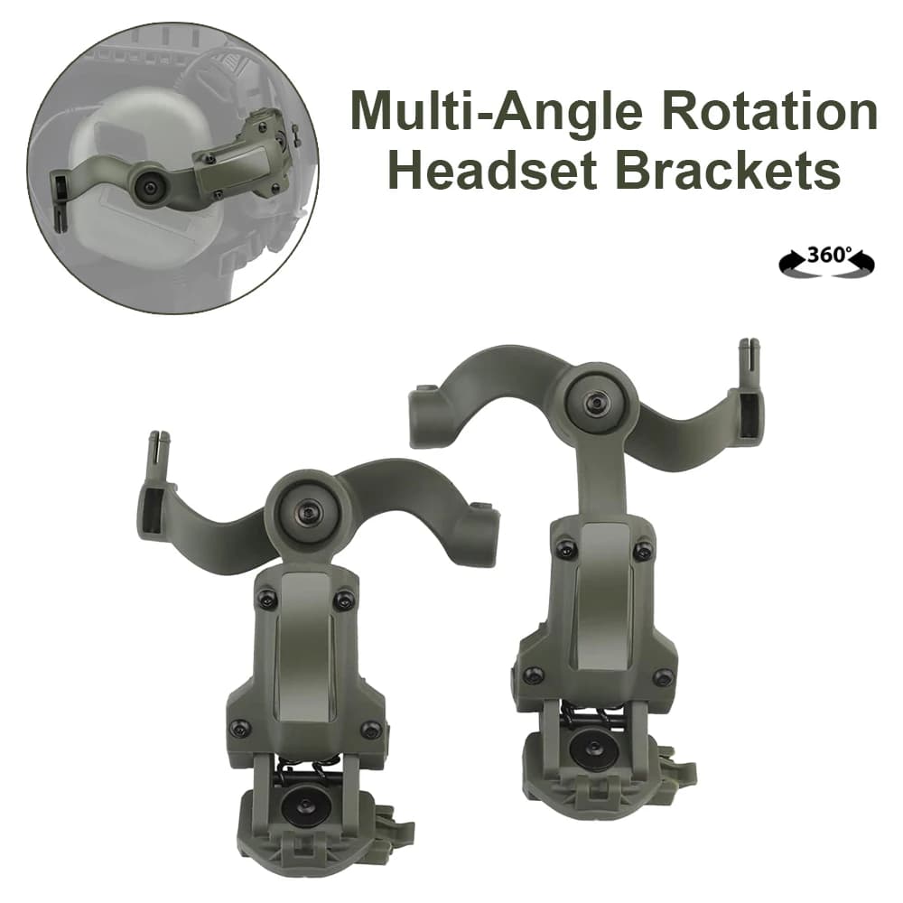 Supporto per cuffie tattico Adattatore per cuffie per casco ARC Kit adattatore per binario per casco con rotazione multi-angolo adatto per binario ARC OPS Core