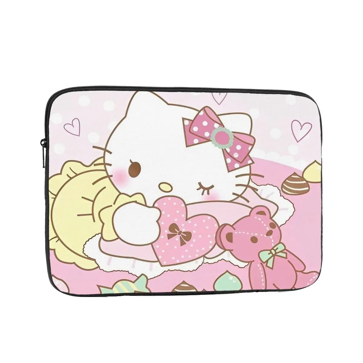 Borsa per laptop Hello Kitty da 12, 13, 15, 17 pollici, custodia protettiva antiurto per notebook con simpatico cartone animato