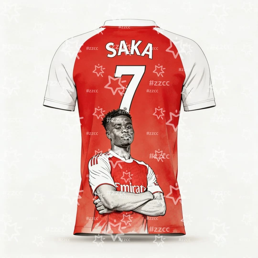 Maglia da Calcio della Squadra Inglese di Bukayo Saka 2026, Kit da Partita e Allenamento, T-Shirt Sportiva Estiva da Uomo, Abbigliamento per Bambini, Maglietta Y2k da Donna