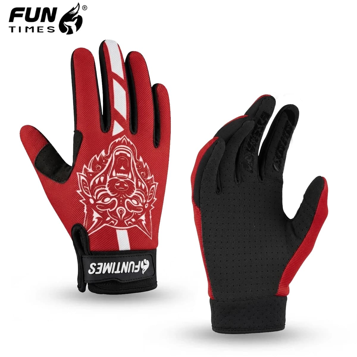 FUNTIMES Wolfram Totem Cycling Gloves - Full Finger Outdoor Sports Breathable Gloves