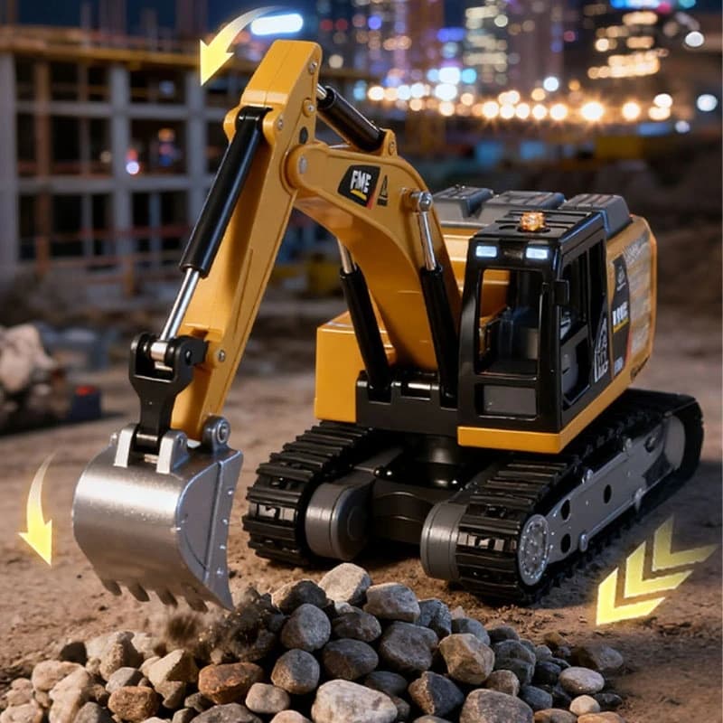 Nuovo Hg4-301 RC Camion Elettrico Escavatore di Controllo Remoto Simulazione In Lega di Ingegneria Veicolo Giocattolo Auto Bulldozer Modello Giocattolo Regali