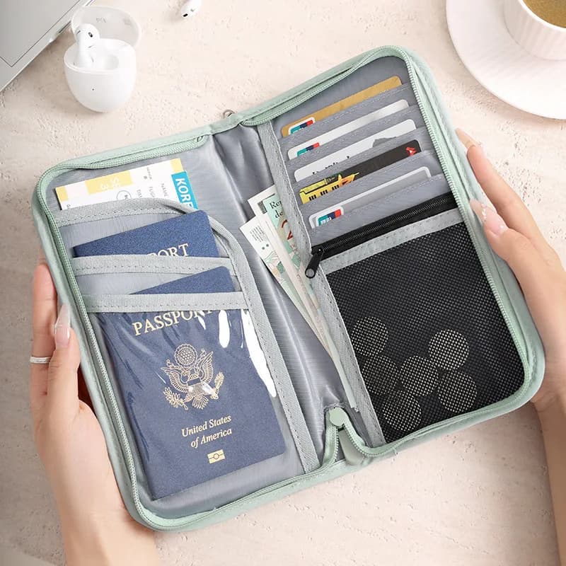 Multiple Styles Passport Wallet Portable Travel Document Organizer Multi Card Holder Document Storage Bag For Business Travel