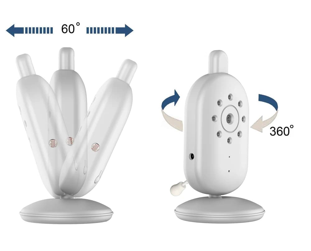 2.4Inch Screen Video Baby Monitor with Camera and Audio Night Vision,Two-Way Talk Temperature Monitor, VOX Mode, Lullabies