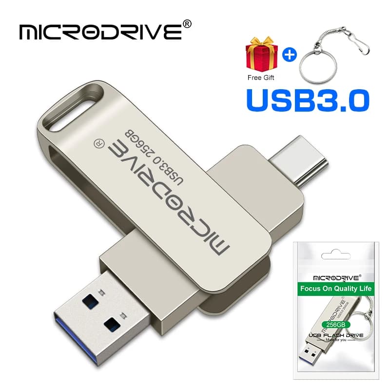 Chiavette USB di tipo C 3.0 Chiavetta USB da 128 GB 64 GB флэш-udeneleiтел Stick Tipo-c Pen Drive per telefono PC regalo