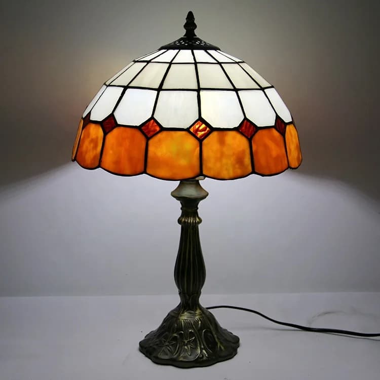 12 Inch European Style Table Lamps, Modern Colored Glass Lamps for Home Decoration
