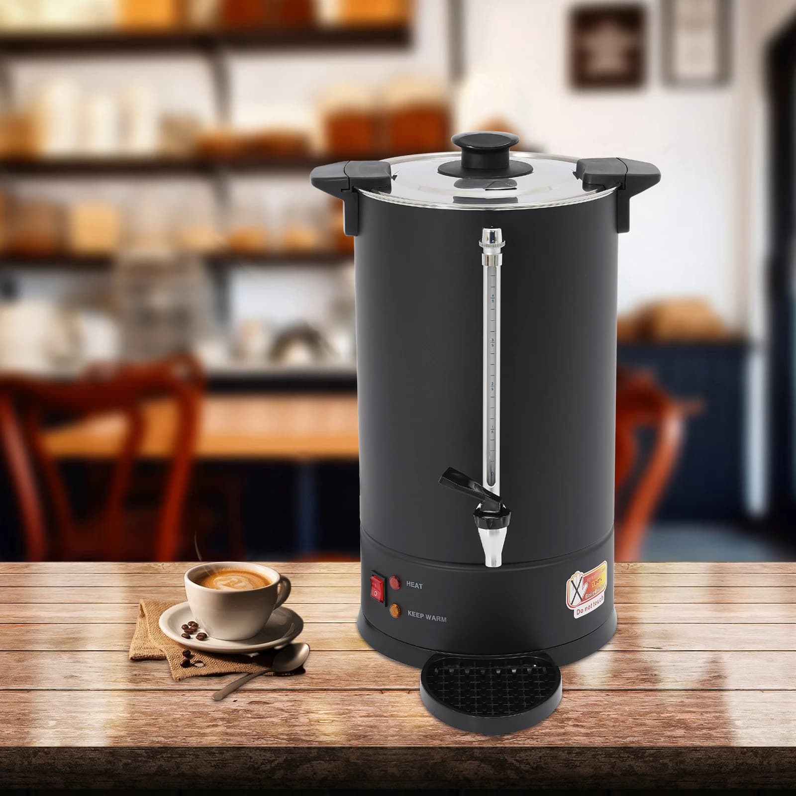 Bollitore Elettrico Commerciale da 15L, Dispenser Acqua Calda in Acciaio Inossidabile, Caffettiera