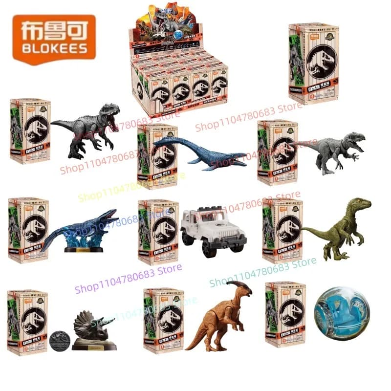 BLOKEES Blocchi da Costruzione Jurassic Park 2 Tyrannosaurus Rex e Mosasaurus Modello da Assemblare Figurina Giocattolo Anime Film Regalo Decorativo