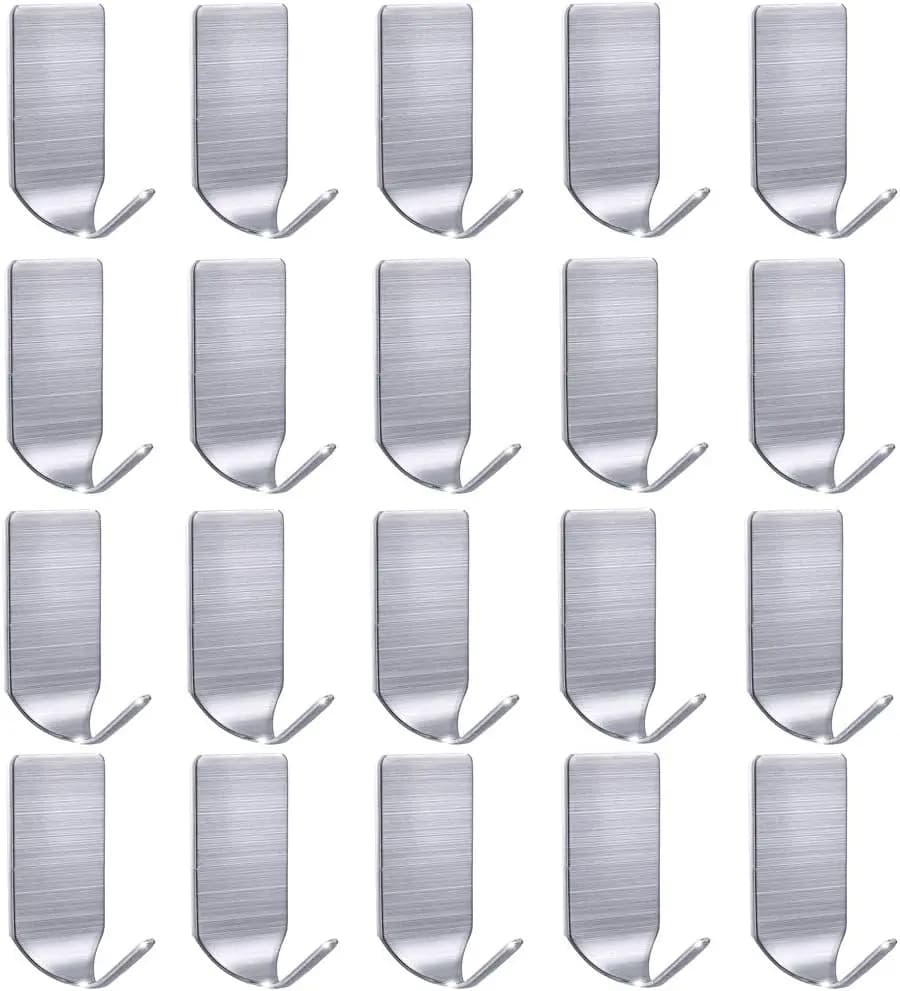 Adhesive Hat Hooks for Wall Baseball Caps Rack Hangers 304 Stainless Steel Waterproof Stick on Hooks Strong & Durable (Max Load