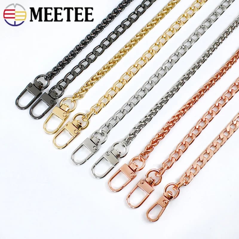 Meetee 100/120 centimetri di Metallo Borsa Catene Borse Cinghia di Ricambio Spalla Borsa a Tracolla Cinghie Portafoglio Maniglia Borse FAI DA TE Hardware
