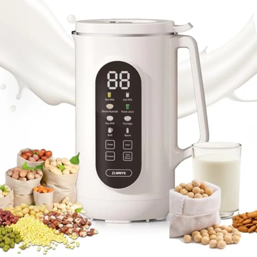 Frullatore per latte alle noci 8 in 1 da 34 once per mandorle, avena, soia, cocco, latte a base di piante e bevande non danneggiate con timer da 12 ore
