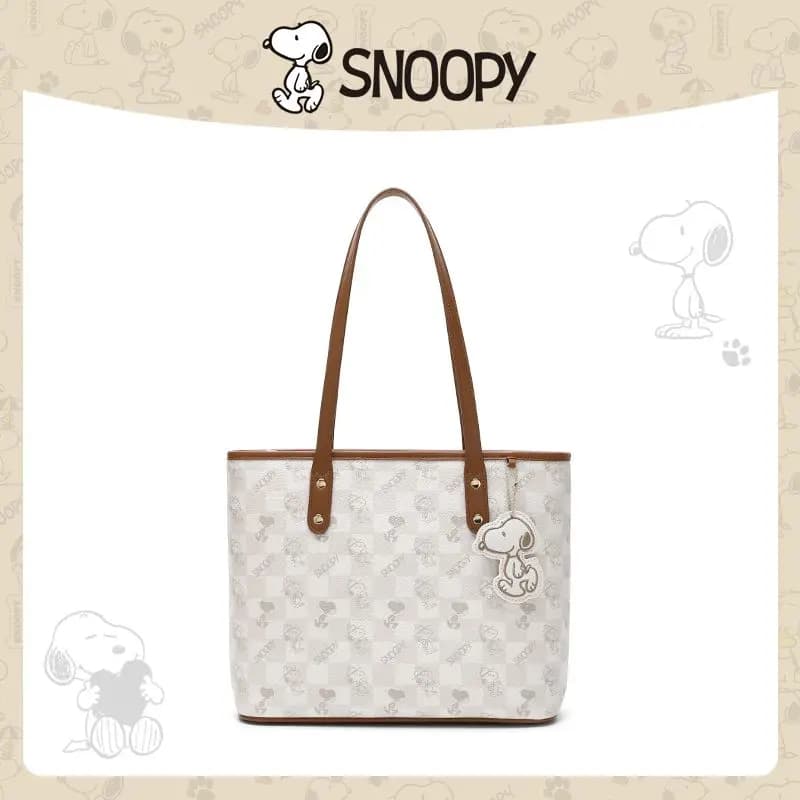 Borsa a tracolla con cartone animato di Snoopy, borsa a tracolla creativa di alta gamma, semplice, da donna, per ufficio, per riporre documenti, borsa per laptop, regalo