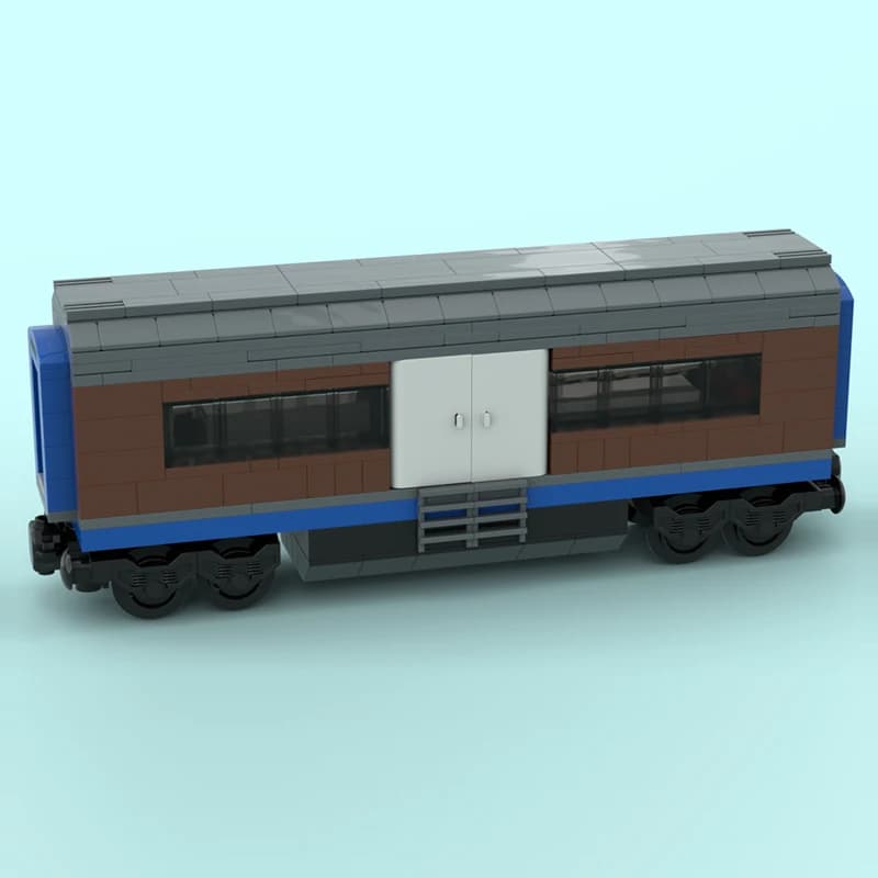 qwert City Car Model MOC Building Bricks Railway Passenger Train Modular Technology Children Holiday Gifts Assemble Toys Suit