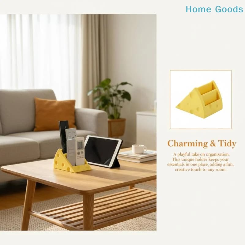 preferred3 Grids Cheese Organizer Box Multi Functional Remote Control Holder Pen Storage for Office Home Living Roomproduct