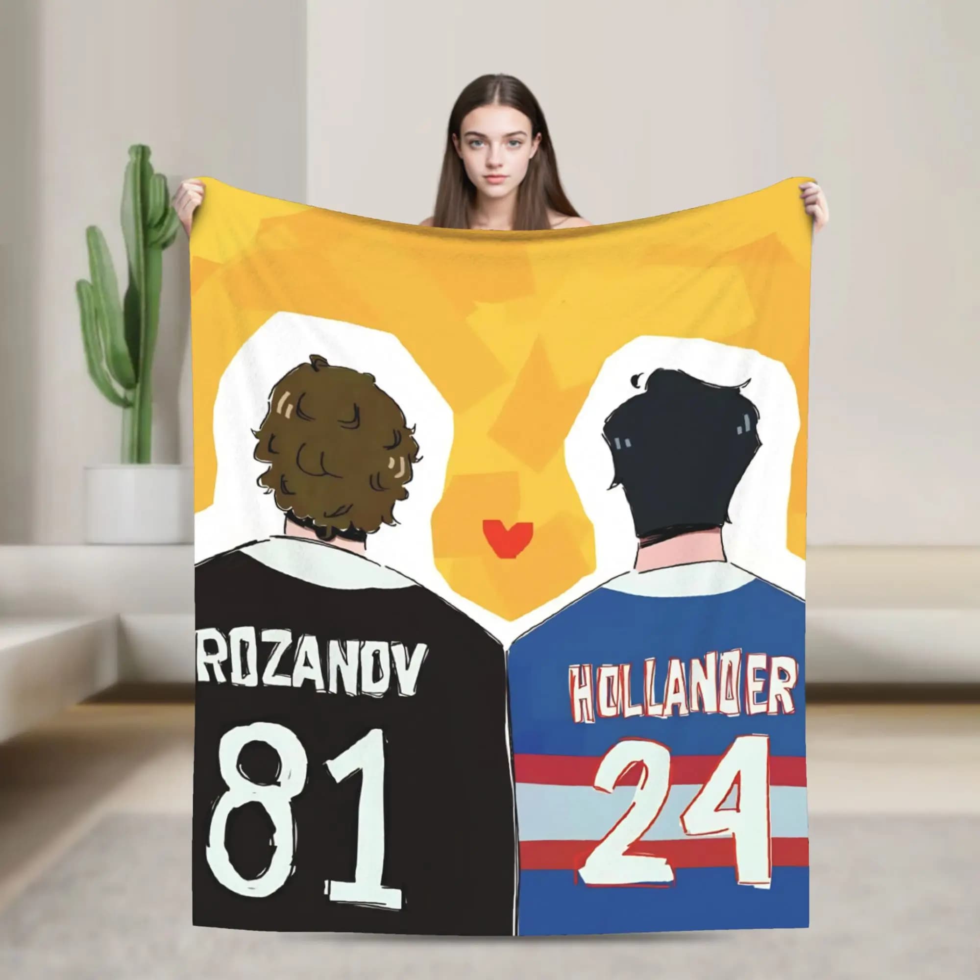 Coperta in peluche Heated Rivalry Hollanov 81 24, coperta decorativa per la casa, copriletto 200x150 cm