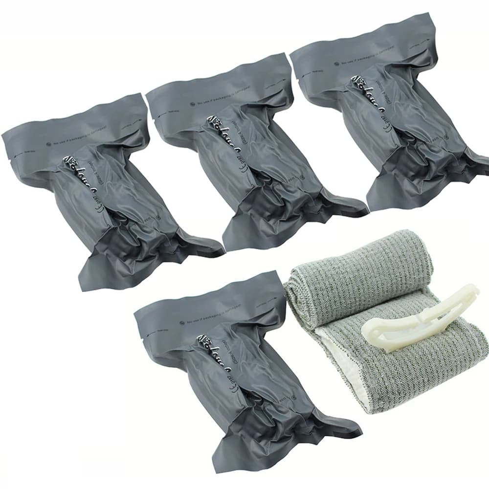 Benda israeliana Trauma Kit Benda di compressione di emergenza Laccio emostatico Medicazione medica Benda in rotolo sterile Primo soccorso Caldo