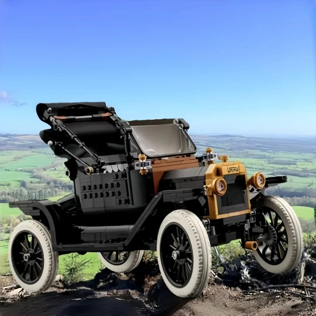 Nuovo Set di 1060 Pezzi MOC Modello Ford Model T, Blocchi da Costruzione Compatibili con Modellini di Auto d'Epoca, Regalo di Compleanno per Bambini 11376