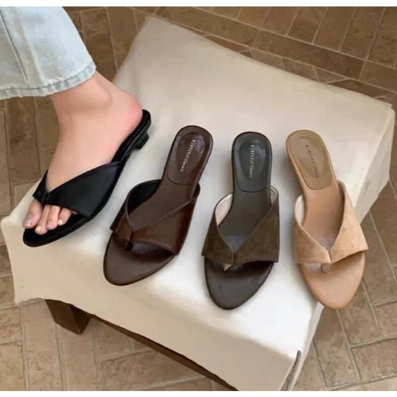 Sandali Estivi da Donna con Tacco Alto e Clip sulle Dita, Eleganti Ciabatte da Sera per Feste e Outdoor