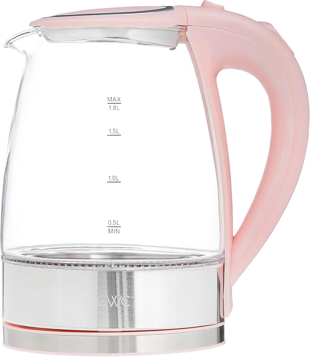 Bollitore Elettrico Senza Fili da 1,8L, 1200W, Ebollizione Rapida, Spegnimento Automatico e Protezione da Surriscaldamento, Design Elegante Senza BPA