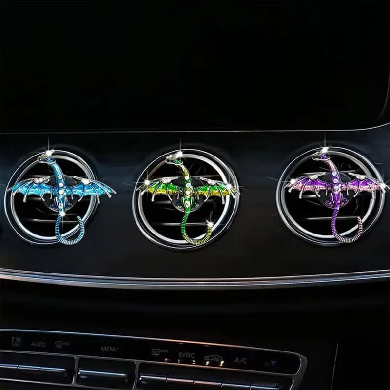 Dragon Car Air Freshener Clip Little Flying Dragon Vent Clip Diffuser Car Fragrance Diffuser Alloy Design In Dazzling Colors