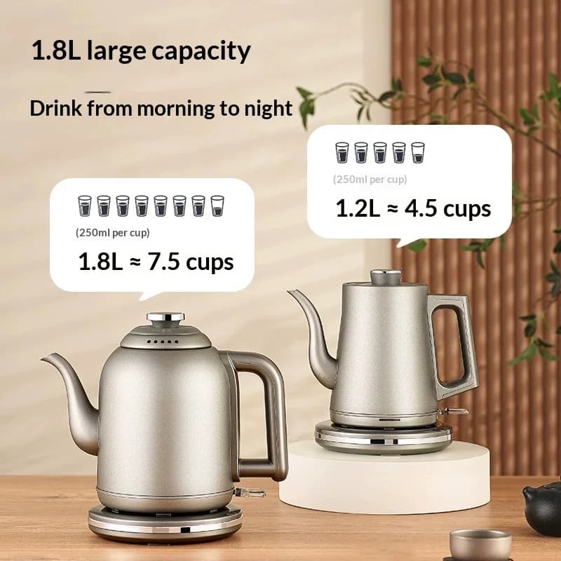 18L Pure Titanium Electric Kettle Tea Making Large Capacity Auto Shut-Off Temperature Regulation Overheat Protection for Kitchen