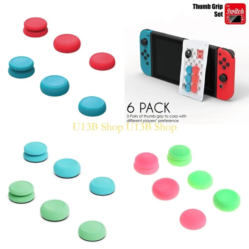U13b 6pack tappi per impugnatura per pollice copertura protettiva joystick silicone morbido per custodia per SWITC
