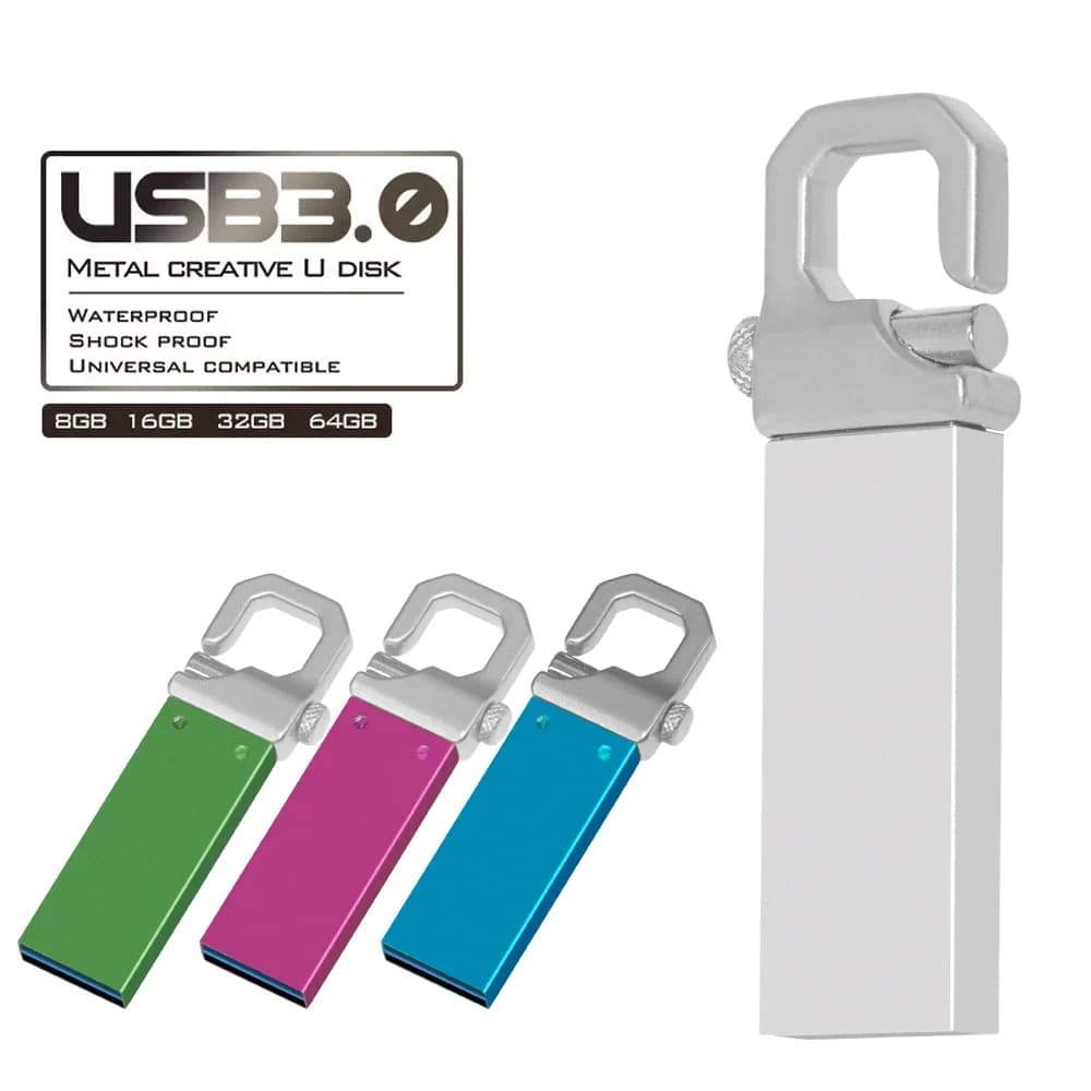 Chiavetta usb memoria in metallo 32GB pendrive 128GB 64GB pen drive impermeabile 16GB 8GB flash usb 3.0 cle chiavetta usb chiave logo personalizzato