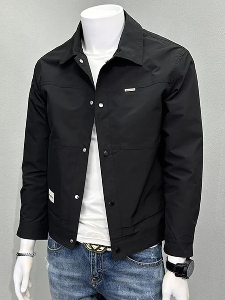 Nuova Giacca da Uomo alla Moda 2025 con Colletto Rialzato, Versatile Abbigliamento da Lavoro, Capospalla Trendy in Stile Coreano, Popolare Top Urbano