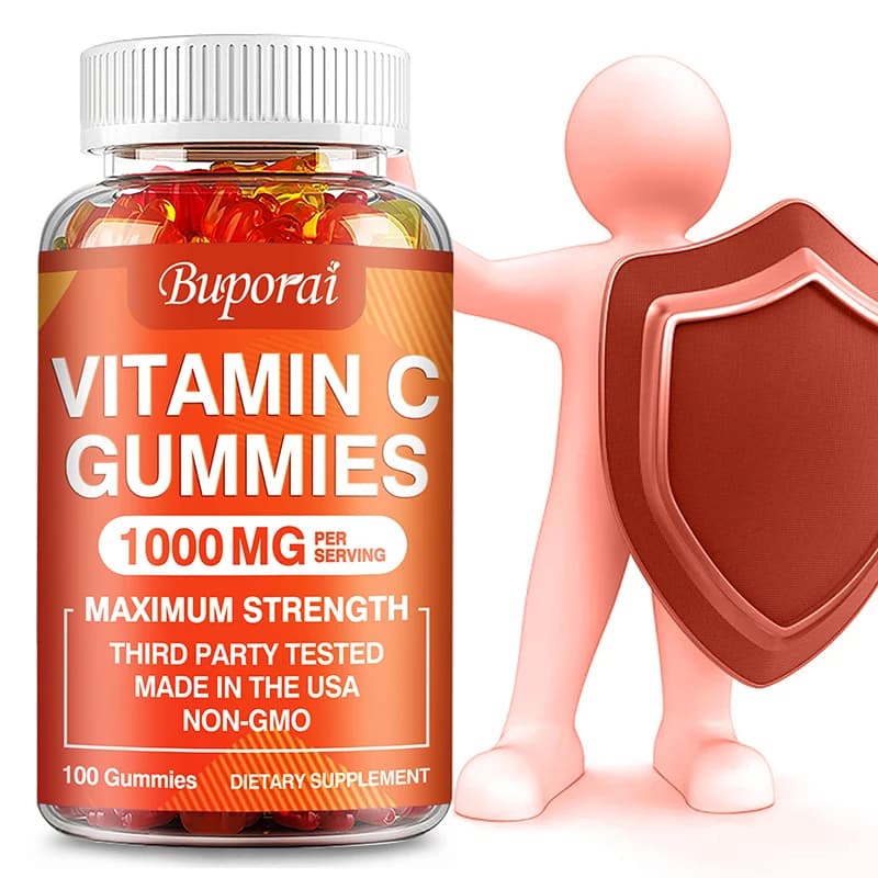 Vitamin C 1000 mg gumella - Illuminates skin, nutrition and skin health, promotes collagen production, daily vitamin supplement
