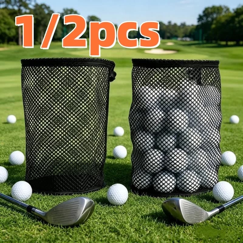 Golf Sports Mesh Net Bag Nylon Golf Tennis 12/25/50 Ball Carrying Drawstring Pouch 1pcs Golf Bags Golf Accessories