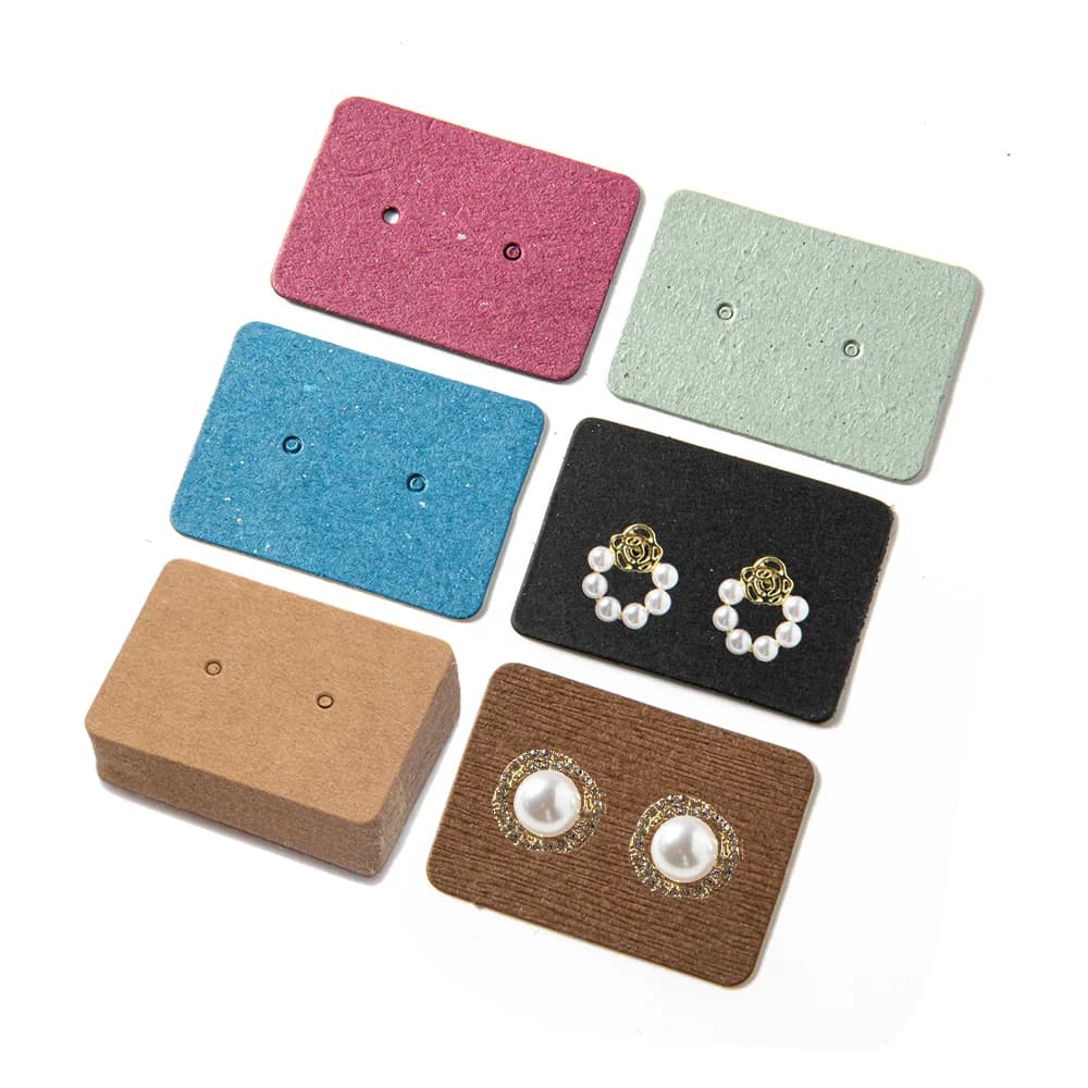 100 pz 2.5x3.5 cm Carte Orecchino Etichette di Cartone Titolare Per Gioielli Bigiotteria Display Organizzatore Imballaggio Vendita di piccole imprese
