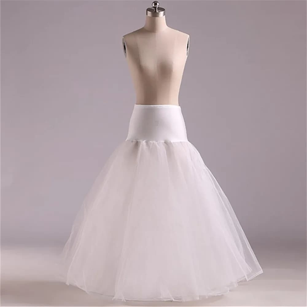 White 1 Hoops Petticoat Wedding Dress Crinoline Bridal Ball Gown Underskirt Ladies Lined Skirt Party Dress Role-playing