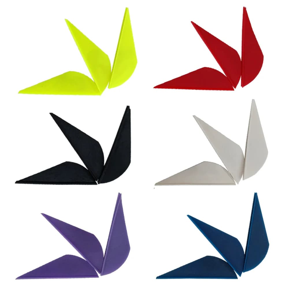 DIY Carbon Arrow Assembly Supplies 50pcs 2 Inch Rubber Plastic Arrow Vanes for Outdoor Archery Hunting and Target Shooting