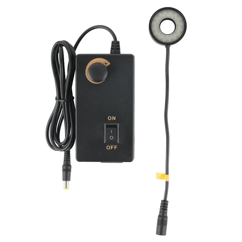 Lampada Illuminatrice ad Anello LED 32/40 con Installazione a Filettatura 42mm/28mm per Microscopi, Compatibile con Obiettivi C-mount 120X/130X/180X/300X Zoom