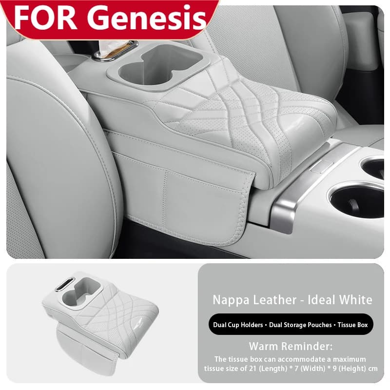 Fodera per cuscino bracciolo console centrale auto per ‌ Genesis G80 ‌ GV80 GV70 GV90 GV60 Borsa portaoggetti 2 portabicchieri scatole per fazzoletti bracciolo
