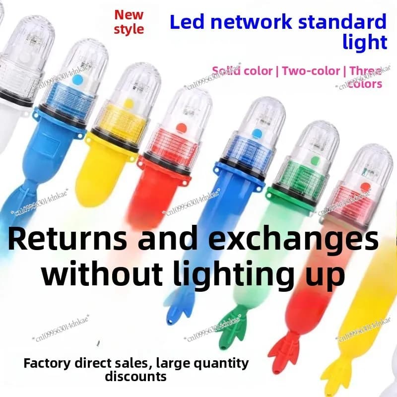 Luce per Rete da Pesca, Luce Stroboscopica per Boa Luminosa con Sensore di Luce, Luce LED per Rete da Pesca, Luce Marina Bicolore