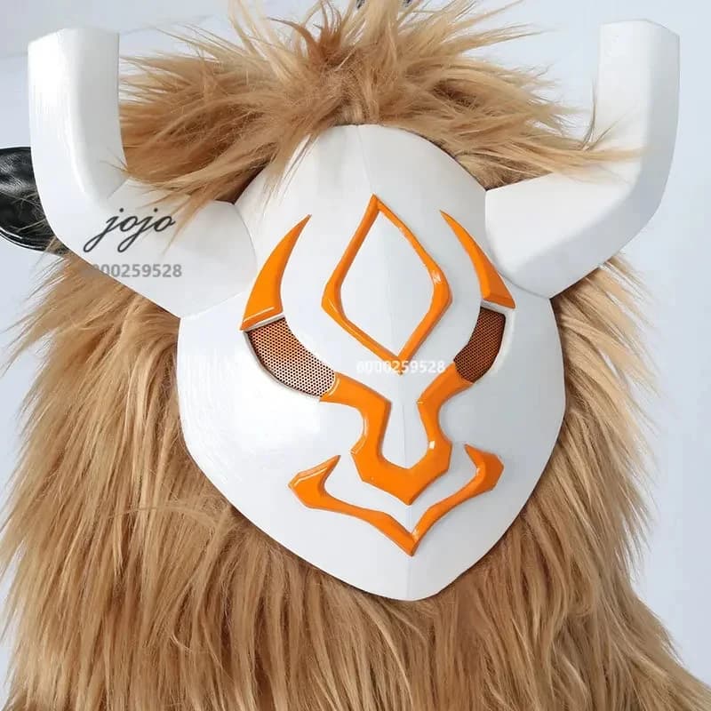 Costume Cosplay Genshin Impact Hilichurl con Copricapo in Peluche, Set Completo, Abiti Anime per Giochi di Ruolo, Halloween