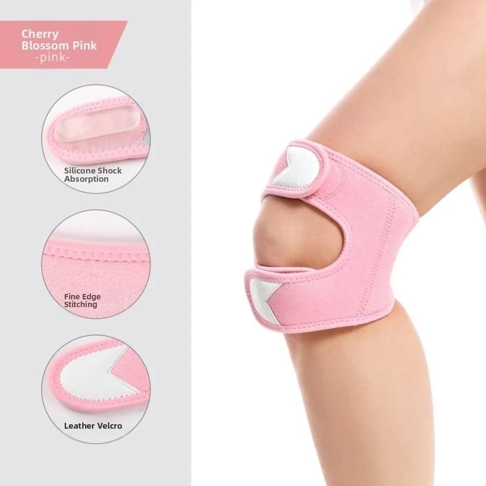 Fascia per Ginocchio Regolabile con Supporto Rotuleo, Antiscivolo, Ammortizzante, Traspirante, per Fitness e Allenamento in Palestra
