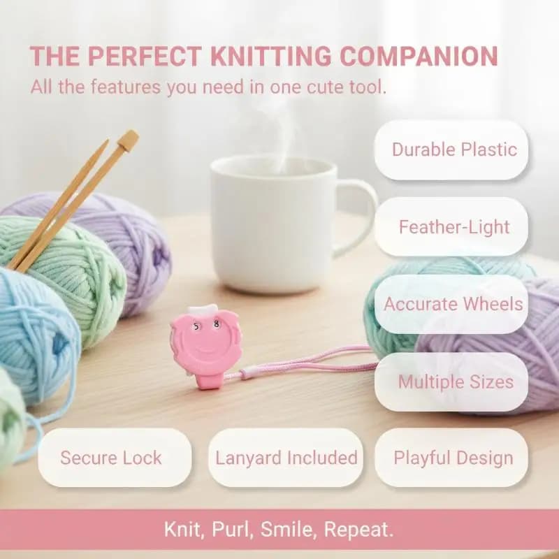 Knitting Crafts Accessories Hanging Rope Plastic Needle Yarn Crochet Row Counter