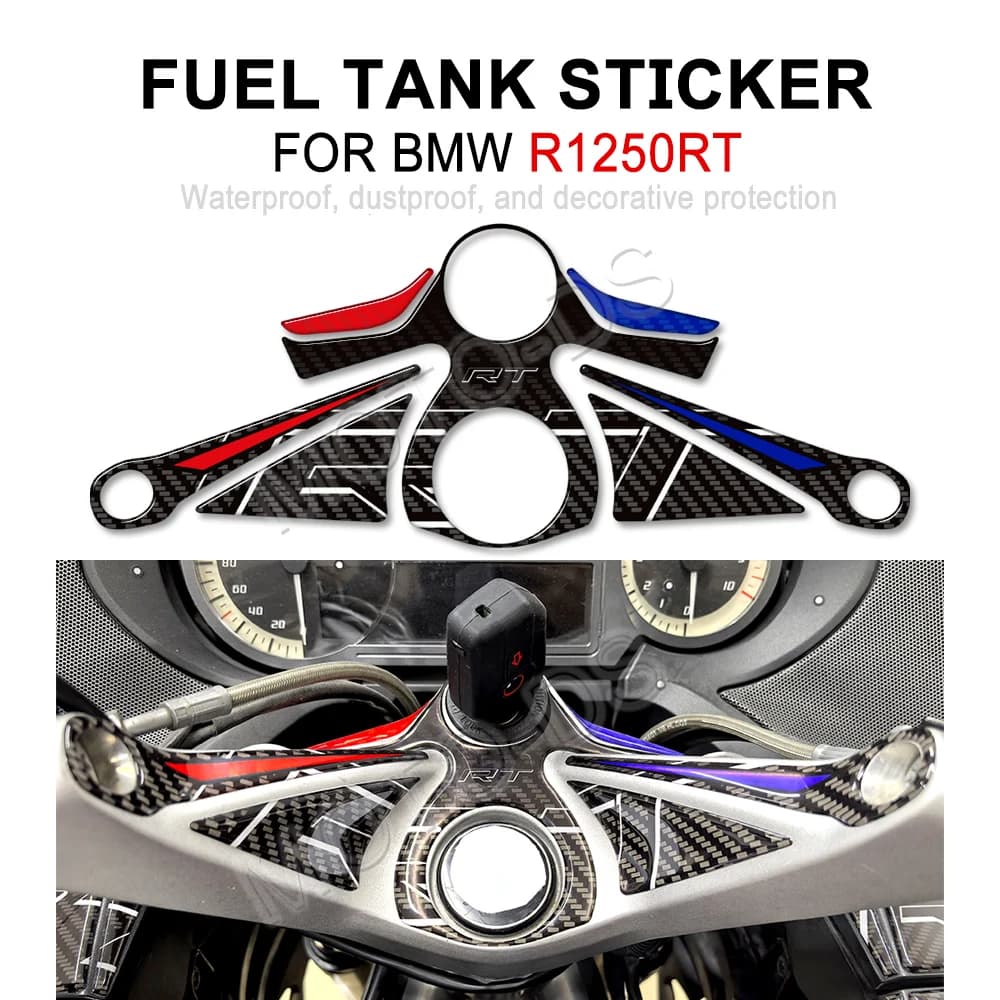 Moto Top Triple Morsetto Giogo Adesivo Protezione Rilievo del Carro Armato Manopole Kit Ginocchio Adesivi Carenatura Parafango Per BMW R1250RT R 1250 RT