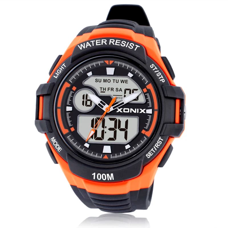 XONIX Men Fashion Alarm Clock Electronic Watch Student Waterproof Swimming Multifunctional Outdoor Sports Luminous Watch MK