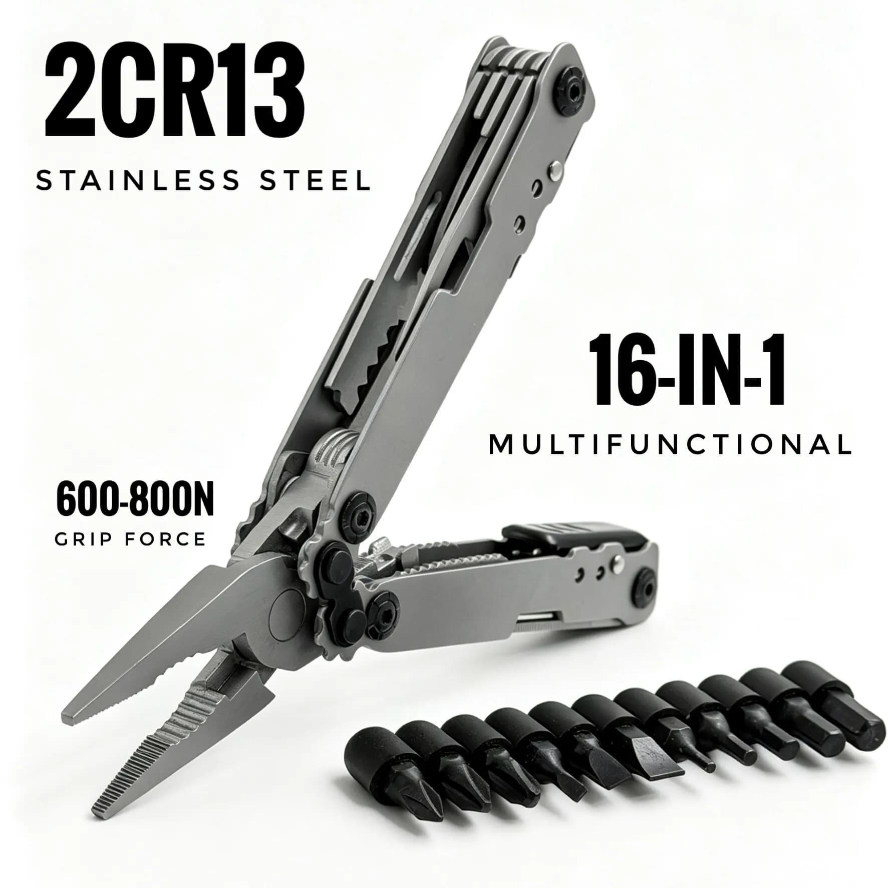 16 in 1 Multifunctional Tactical Tool Pliers Portable Folding Camping Vehicle Maintenance Emergency Tool Pliers Outdoor EDC tool