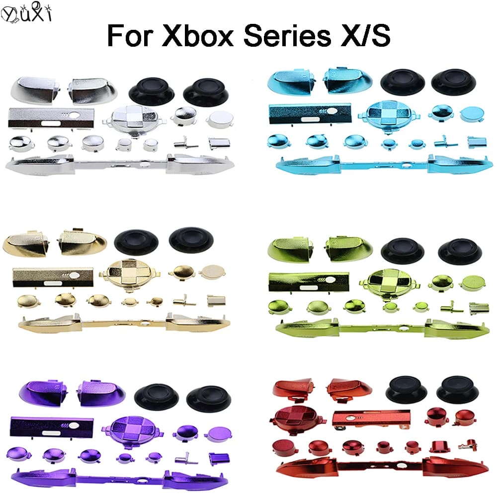 YuXi 1SET per Xbox Series X/S Console di gioco chiave a croce pulsante Home ABLR pulsante elettrolitico pulsanti completi Set manutenzione maniglia