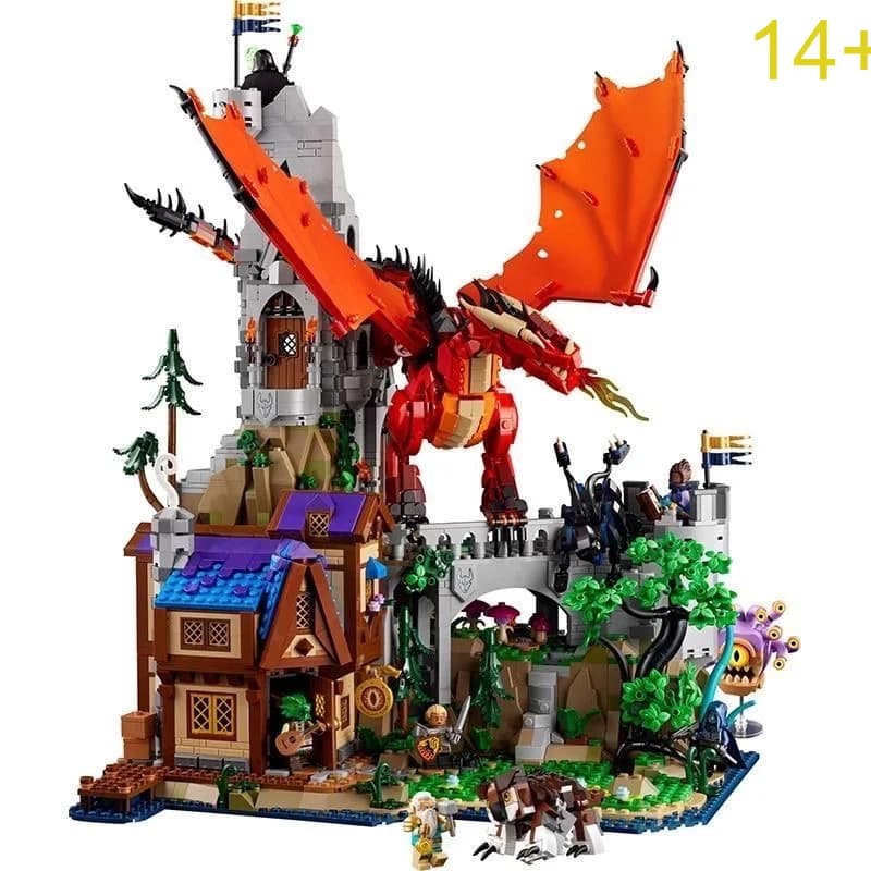 Nuovo 2026 21348 Dungeons & Dragons Storia del Drago Rosso I migliori regali di compleanno e per feste per bambini con giocattoli da costruzione