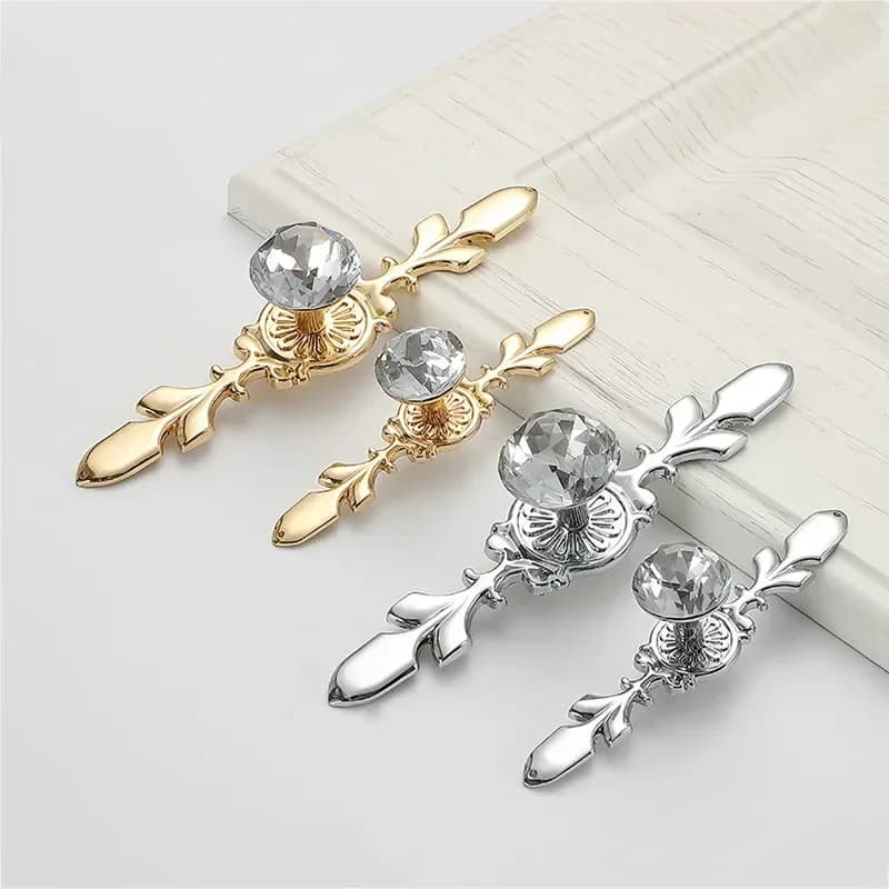 Maniglie di Lusso in Cristallo Diamantato per Scatole Porta Scarpe, Maniglie per Armadi, Pomelli per Cassetti, Tiranti per Guardaroba, Accessori per Mobili